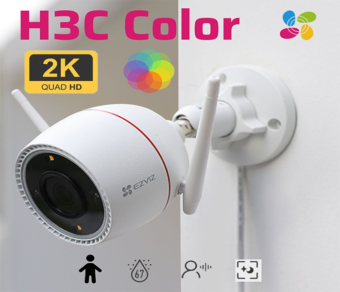 Camera Ezviz IP Wifi thân CS-H3C (4MP, 2.8MM, màu)